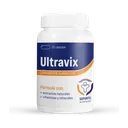 Frasco blanco de Ultravix con etiqueta azul y naranja, 20 cápsulas