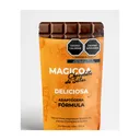 Bolsa naranja de Magicoa de 100 g con sellos de advertencia