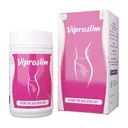 Kotak merah muda dan botol Viproslim